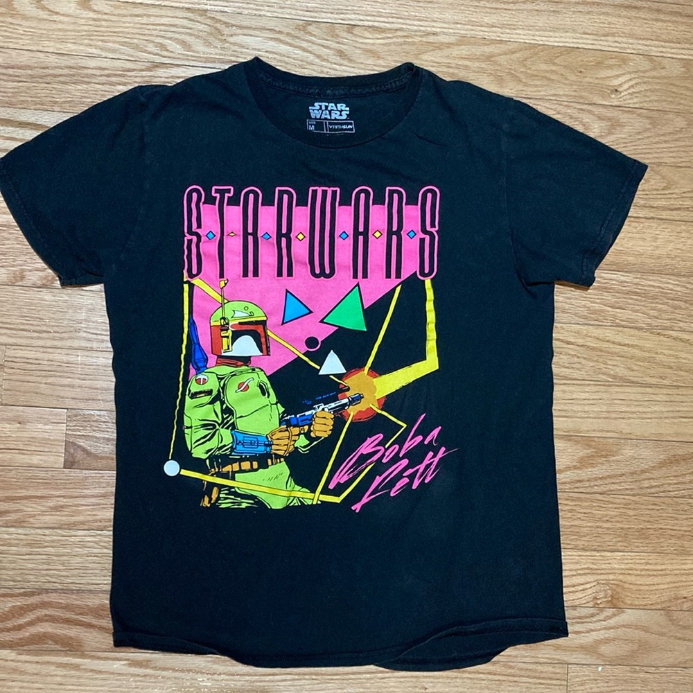 Star Wars Black and Green Retro Graphic Short Sleeve Tee